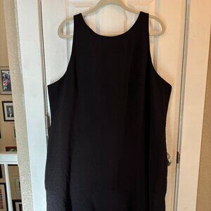 Black sleeveless cocktail dress